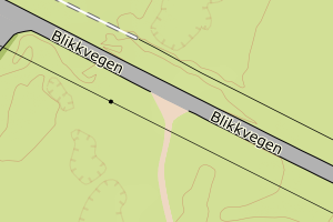 Kartbilde fra WMS-tjeneste av avviket