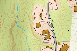 Kartbilde fra WMS-tjeneste av avviket