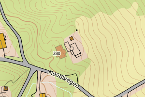 Kartbilde fra WMS-tjeneste av avviket