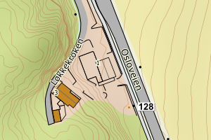 Kartbilde fra WMS-tjeneste av avviket