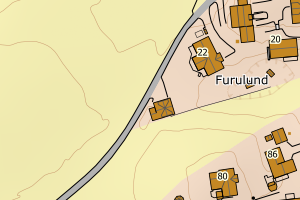 Kartbilde fra WMS-tjeneste av avviket