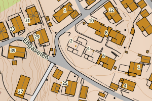 Kartbilde fra WMS-tjeneste av avviket