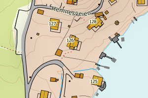 Kartbilde fra WMS-tjeneste av avviket