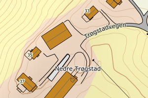 Kartbilde fra WMS-tjeneste av avviket