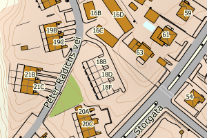 Kartbilde fra WMS-tjeneste av avviket