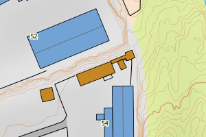 Kartbilde fra WMS-tjeneste av avviket
