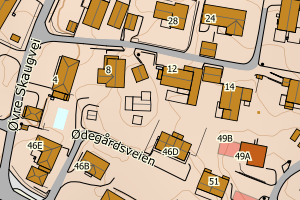 Kartbilde fra WMS-tjeneste av avviket