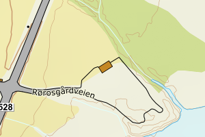 Kartbilde fra WMS-tjeneste av avviket