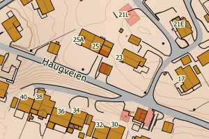 Kartbilde fra WMS-tjeneste av avviket