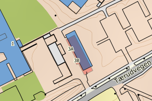 Kartbilde fra WMS-tjeneste av avviket