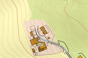 Kartbilde fra WMS-tjeneste av avviket