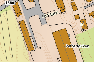 Kartbilde fra WMS-tjeneste av avviket