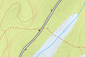 Kartbilde fra WMS-tjeneste av avviket
