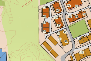 Kartbilde fra WMS-tjeneste av avviket