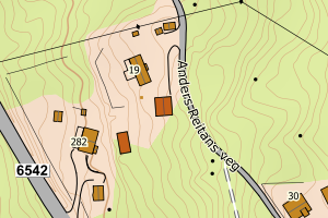 Kartbilde fra WMS-tjeneste av avviket