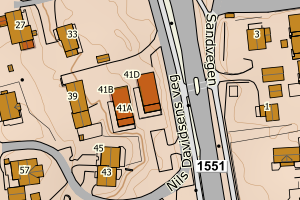 Kartbilde fra WMS-tjeneste av avviket