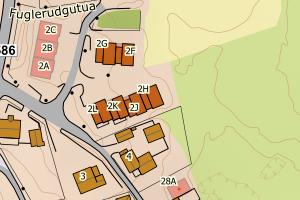 Kartbilde fra WMS-tjeneste av avviket