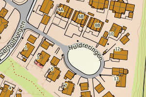 Kartbilde fra WMS-tjeneste av avviket