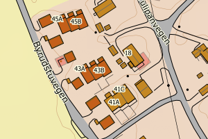 Kartbilde fra WMS-tjeneste av avviket