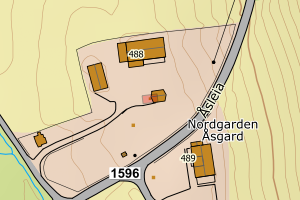 Kartbilde fra WMS-tjeneste av avviket