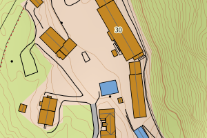 Kartbilde fra WMS-tjeneste av avviket