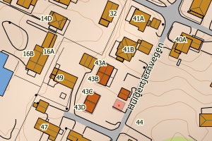 Kartbilde fra WMS-tjeneste av avviket