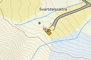 Kartbilde fra WMS-tjeneste av avviket