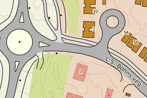 Kartbilde fra WMS-tjeneste av avviket