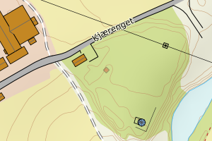 Kartbilde fra WMS-tjeneste av avviket