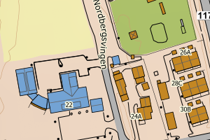 Kartbilde fra WMS-tjeneste av avviket