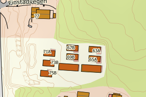 Kartbilde fra WMS-tjeneste av avviket