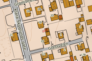 Kartbilde fra WMS-tjeneste av avviket