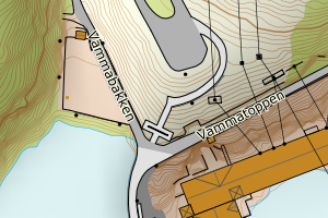 Kartbilde fra WMS-tjeneste av avviket