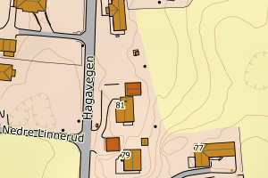 Kartbilde fra WMS-tjeneste av avviket