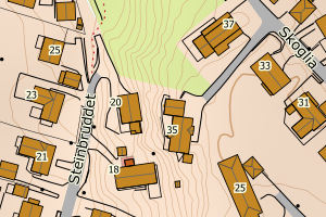 Kartbilde fra WMS-tjeneste av avviket