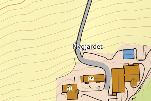 Kartbilde fra WMS-tjeneste av avviket