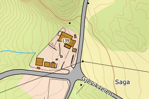 Kartbilde fra WMS-tjeneste av avviket