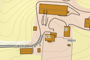 Kartbilde fra WMS-tjeneste av avviket