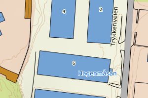 Kartbilde fra WMS-tjeneste av avviket