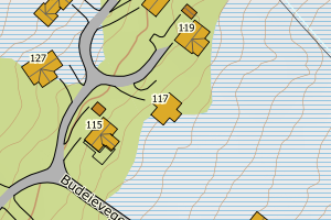 Kartbilde fra WMS-tjeneste av avviket