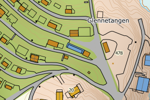 Kartbilde fra WMS-tjeneste av avviket