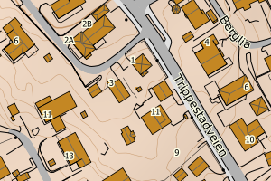 Kartbilde fra WMS-tjeneste av avviket