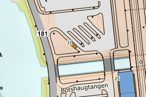 Kartbilde fra WMS-tjeneste av avviket