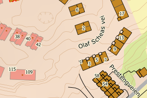 Kartbilde fra WMS-tjeneste av avviket
