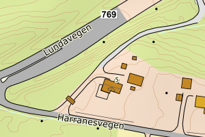 Kartbilde fra WMS-tjeneste av avviket