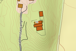 Kartbilde fra WMS-tjeneste av avviket