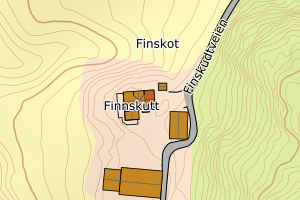 Kartbilde fra WMS-tjeneste av avviket