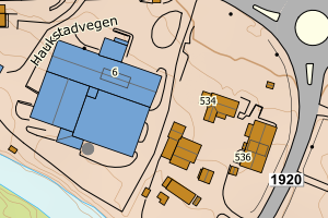 Kartbilde fra WMS-tjeneste av avviket