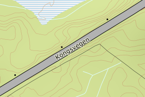 Kartbilde fra WMS-tjeneste av avviket
