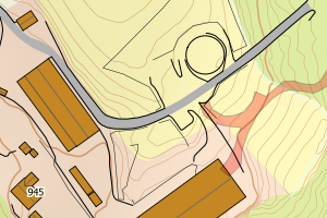 Kartbilde fra WMS-tjeneste av avviket